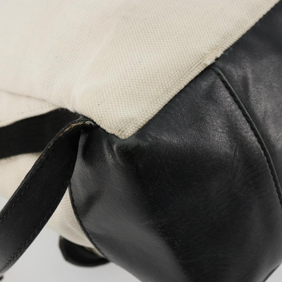 BALENCIAGA Backpack Canvas Black Silver white 409010 Auth ka4340