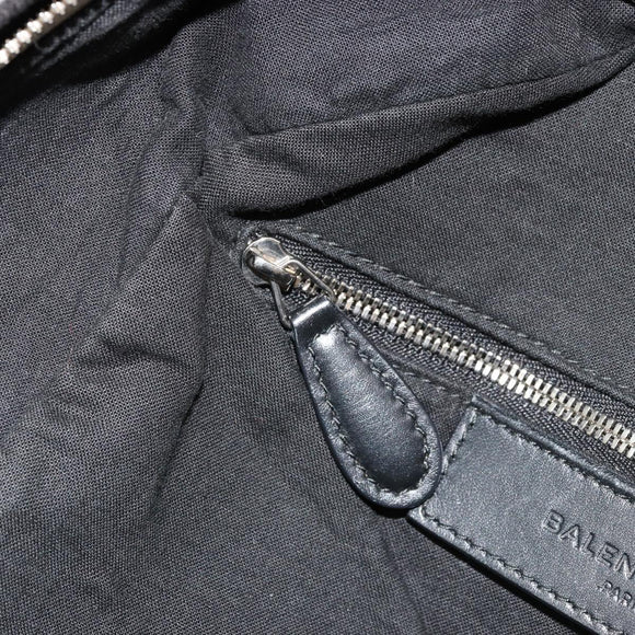 BALENCIAGA Backpack Canvas Black Silver white 409010 Auth ka4340