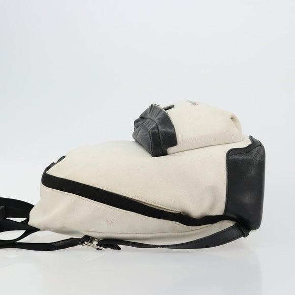 BALENCIAGA Backpack Canvas Black Silver white 409010 Auth ka4340