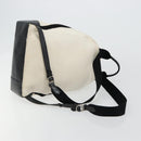 BALENCIAGA Backpack Canvas Black Silver white 409010 Auth ka4340-9