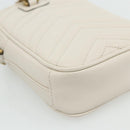 GUCCI Marmont Chain Shoulder Bag Leather Pink Gold white 699759 Auth ka4341SM-17
