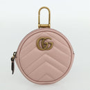 GUCCI Marmont Chain Shoulder Bag Leather Pink Gold white 699759 Auth ka4341SM-25