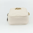 GUCCI Marmont Chain Shoulder Bag Leather Pink Gold white 699759 Auth ka4341SM-5