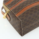 CELINE Macadam Canvas Shoulder Bag PVC Leather Brown Gold Auth ka4342-11