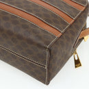 CELINE Macadam Canvas Shoulder Bag PVC Leather Brown Gold Auth ka4342-12