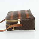 CELINE Macadam Canvas Shoulder Bag PVC Leather Brown Gold Auth ka4342-4