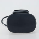 Christian Dior Backpack Leather Gold Blue Auth ka4344-10