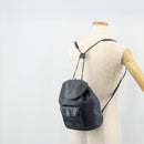Christian Dior Backpack Leather Gold Blue Auth ka4344-23
