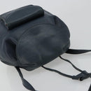 Christian Dior Backpack Leather Gold Blue Auth ka4344-6