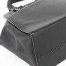 BOTTEGA VENETA Hand Bag Leather Black Silver Auth ka4346-15
