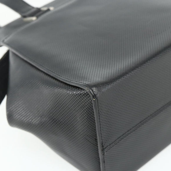 BOTTEGA VENETA Hand Bag Leather Black Silver Auth ka4346