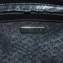 BOTTEGA VENETA Hand Bag Leather Black Silver Auth ka4346-17