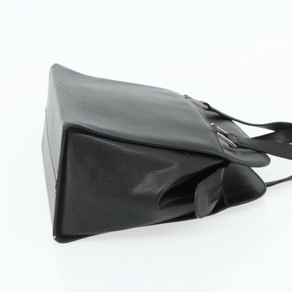 BOTTEGA VENETA Hand Bag Leather Black Silver Auth ka4346