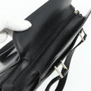 BOTTEGA VENETA Hand Bag Leather Black Silver Auth ka4346-6