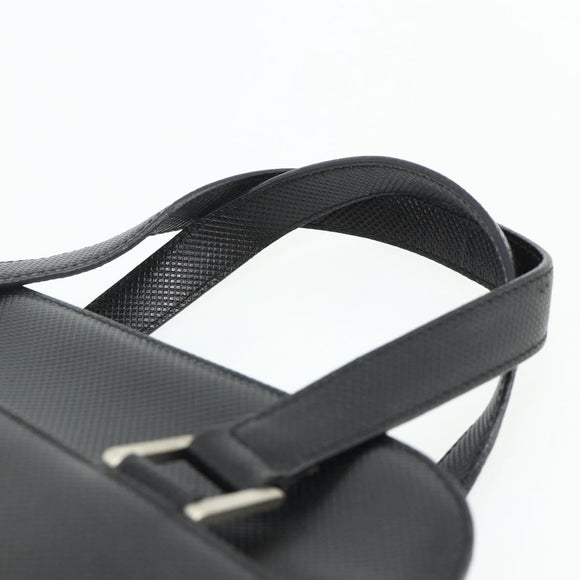 BOTTEGA VENETA Hand Bag Leather Black Silver Auth ka4346
