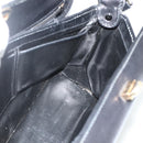 GUCCI Hand Bag Leather Black Gold Auth ka4348-17