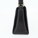 GUCCI Hand Bag Leather Black Gold Auth ka4348-4