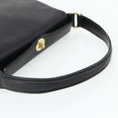 GUCCI Hand Bag Leather Black Gold Auth ka4348-7