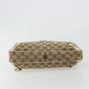 GUCCI GG Canvas Abbey Shoulder Bag Leather Beige Gold 130738 Auth ka4349-5