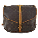 LOUIS VUITTON Monogram Saumur 35 Shoulder Bag M42254 LV Auth ka435-2
