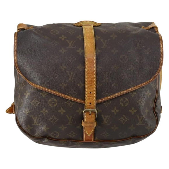 LOUIS VUITTON Monogram Saumur 35 Umhängetasche M42254 LV Auth ka435
