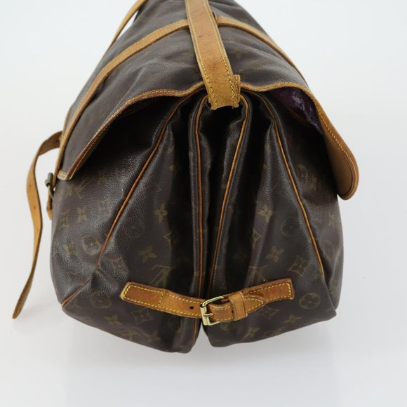 LOUIS VUITTON Monogram Saumur 35 Shoulder Bag M42254 LV Auth ka435