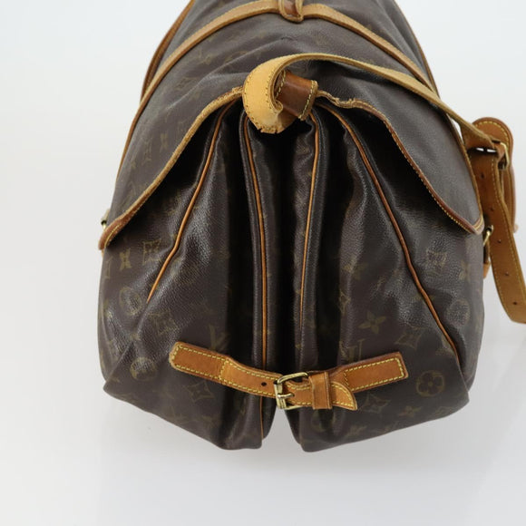 LOUIS VUITTON Monogram Saumur 35 Umhängetasche M42254 LV Auth ka435