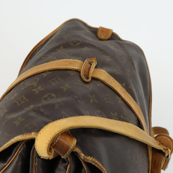 LOUIS VUITTON Monogram Saumur 35 Umhängetasche M42254 LV Auth ka435