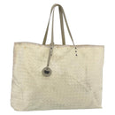 BOTTEGA VENETA Intretti Tote Bag Nylon Beige Auth ka4351-1