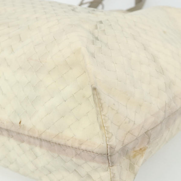 BOTTEGA VENETA Intretti Tote Bag Nylon Beige Auth ka4351