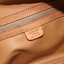 CELINE Macadam Canvas Hand Bag PVC Leather Brown Gold Auth ka4353-18
