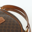 CELINE Macadam Canvas Hand Bag PVC Leather Brown Gold Auth ka4353-8