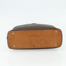 CELINE Macadam Canvas Hand Bag PVC Leather Brown Gold Auth ka4353-5