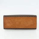 CELINE Macadam Canvas Hand Bag PVC Leather Brown Gold Auth ka4354-10