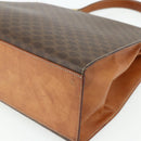 CELINE Macadam Canvas Hand Bag PVC Leather Brown Gold Auth ka4354-13