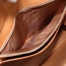 CELINE Macadam Canvas Hand Bag PVC Leather Brown Gold Auth ka4354-21