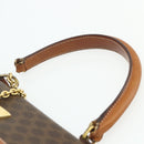 CELINE Macadam Canvas Hand Bag PVC Leather Brown Gold Auth ka4354-8
