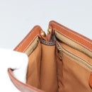CELINE Macadam Canvas Clutch Bag PVC Leather Brown Gold Auth ka4359-20