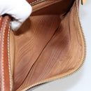 CELINE Macadam Canvas Clutch Bag PVC Leather Brown Gold Auth ka4359-22