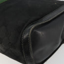 GUCCI GG Canvas Web Sherry Line Bag Black Red Green 37 04 3657 Auth ka4360-15