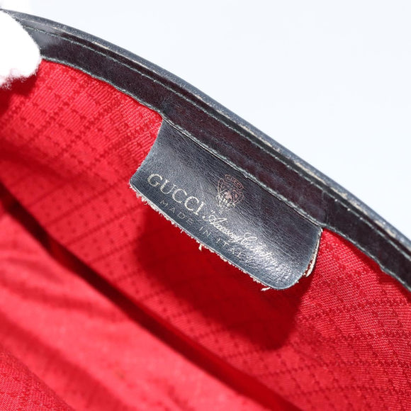 GUCCI GG Canvas Web Sherry Line Bag Black Red Green 37 04 3657 Auth ka4360