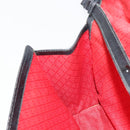 GUCCI GG Canvas Web Sherry Line Bag Black Red Green 37 04 3657 Auth ka4360-20