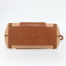 Chloe Alice Handtas Leer 2-weg Bruin Goud beige Auth ka4362-11