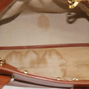 Chloe Alice Handtas Leer 2-weg Bruin Goud beige Auth ka4362-18