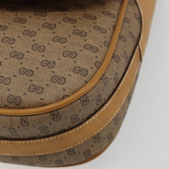 GUCCI Micro GG Supreme Shoulder Bag PVC Beige Gold 001 261 4425 Auth ka4363