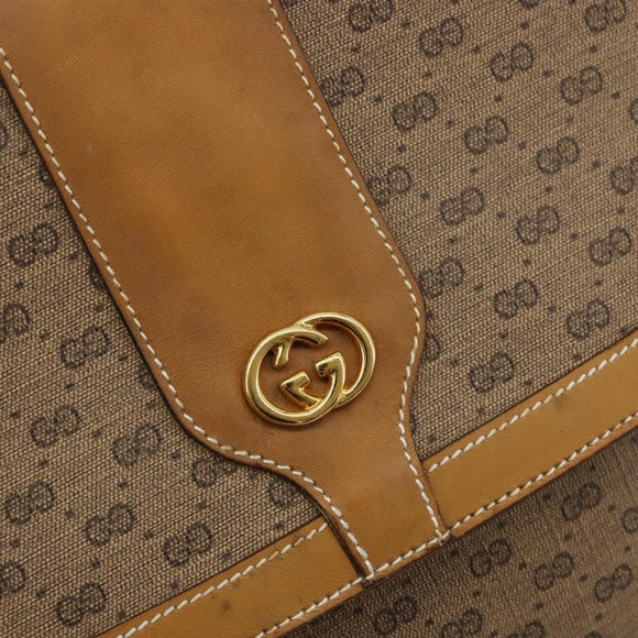 GUCCI Micro GG Supreme Shoulder Bag PVC Beige Gold 001 261 4425 Auth ka4363