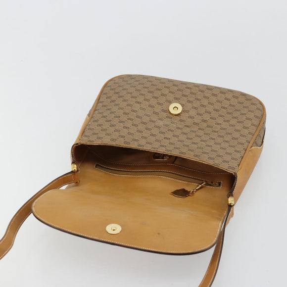 GUCCI Micro GG Supreme Shoulder Bag PVC Beige Gold 001 261 4425 Auth ka4363