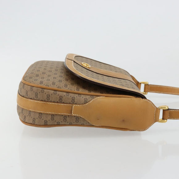 GUCCI Micro GG Supreme Shoulder Bag PVC Beige Gold 001 261 4425 Auth ka4363