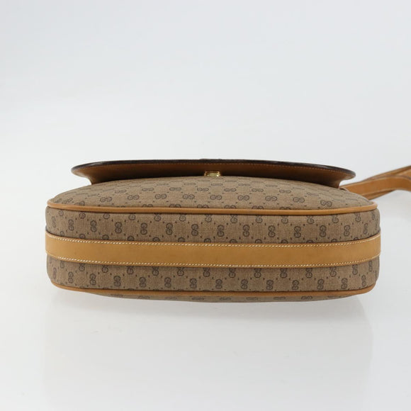 GUCCI Micro GG Supreme Shoulder Bag PVC Beige Gold 001 261 4425 Auth ka4363