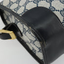 GUCCI GG Supreme Shoulder Bag PVC Navy Gold Auth ka4364-11